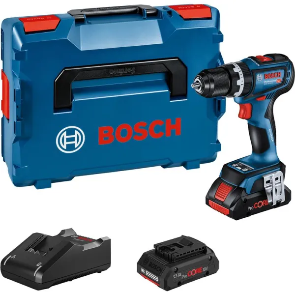 Bosch Akku-iskuporakone GSB 18V-90 C 2X4.0AH PROCORE GAL 18V-40 L-BOXX COMO