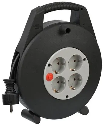 Brennenstuhl Kaapelikela Vario Line 4-tie 10m sch